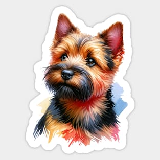 Norwich Terrier Watercolor - Beautiful Dog Sticker